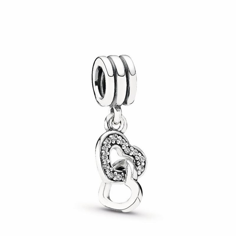 Pandora Interlocking Love Charm Ireland - Sterling Silver/Cubic Zirconia - 417932RIP